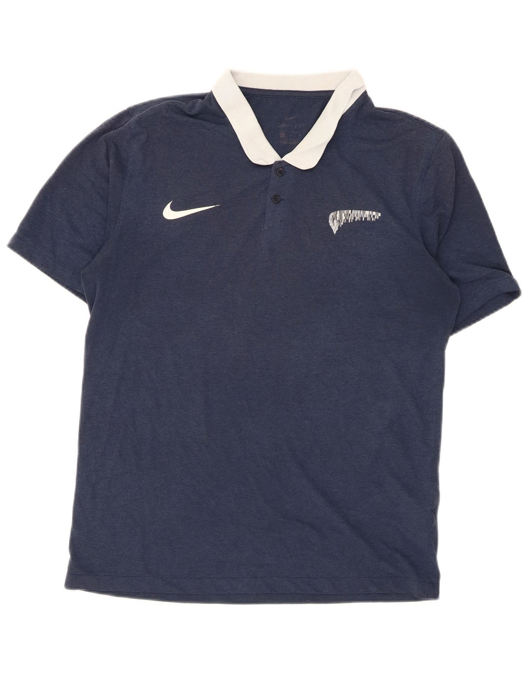 Camisa polo masculina Nike Dri Fit Rugby média azul marinho poliéster