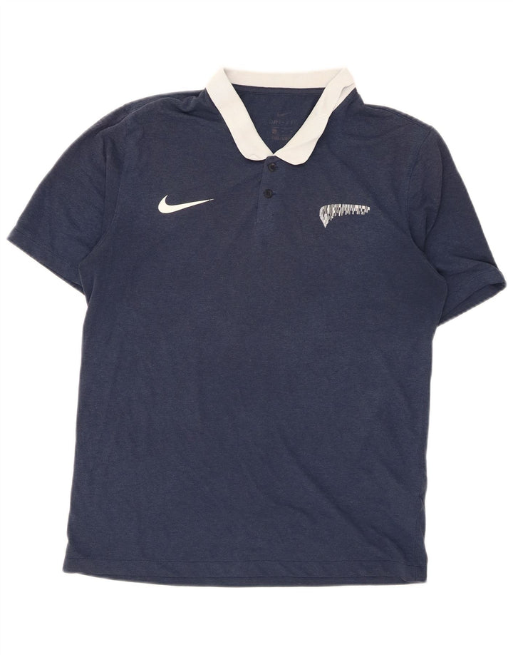 Camisa polo masculina Nike Dri Fit Rugby média azul marinho poliéster