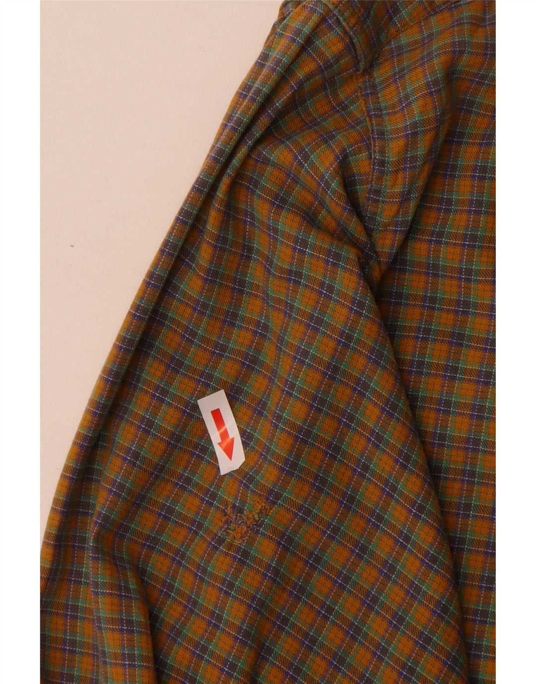 Camisa masculina de flanela Goose & Gander IT 46 grande xadrez marrom
