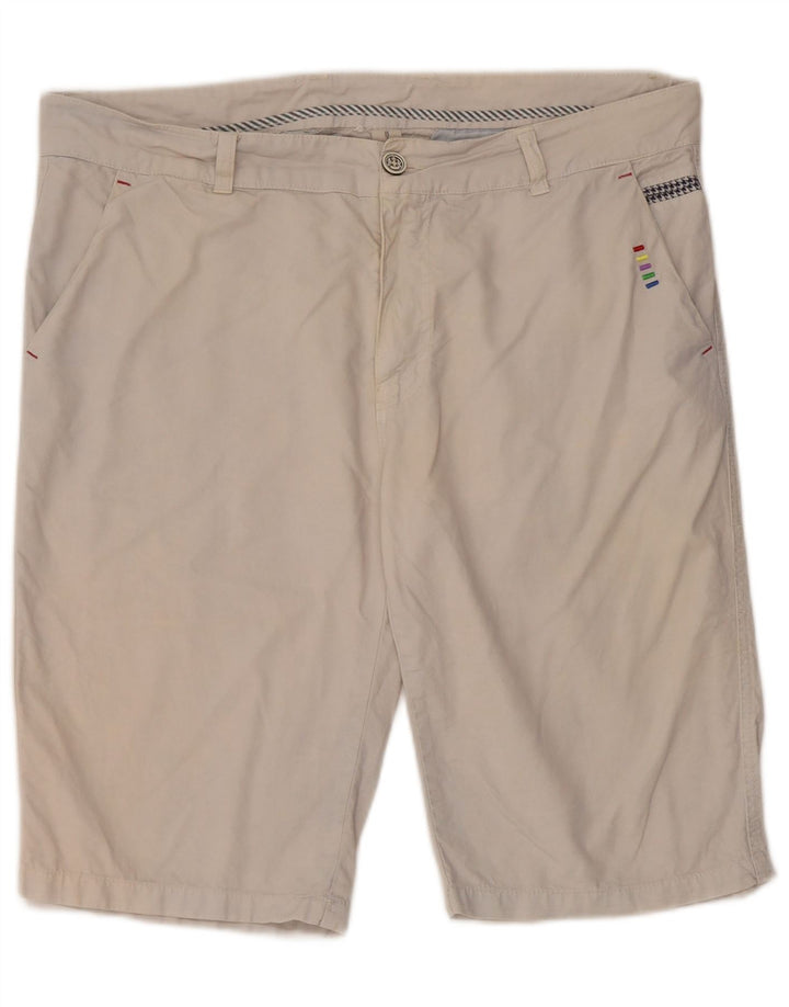 Shorts Chino Masculino Vintage W36 Grande Algodão Cinza