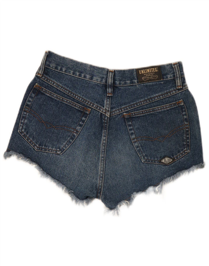 Shorts jeans feminino ilimitado W31 algodão azul médio