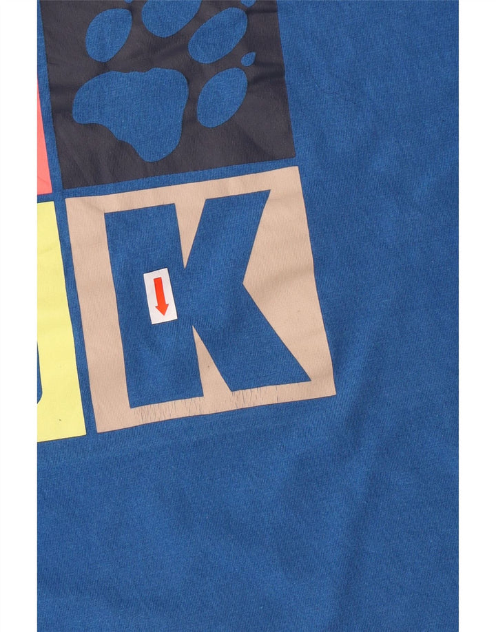 Camiseta feminina Jack Wolfskin com estampa gráfica UK 22/24 2XL algodão azul