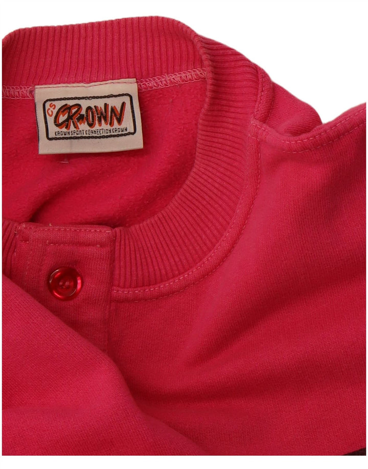 Suéter masculino CROWN de algodão rosa médio