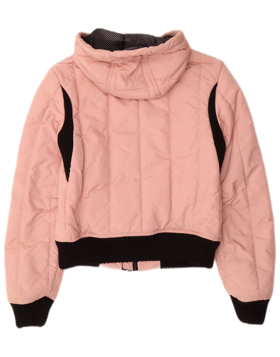 Refrigiwear Jaqueta bomber feminina com capuz e corte UK 12 médio rosa nylon
