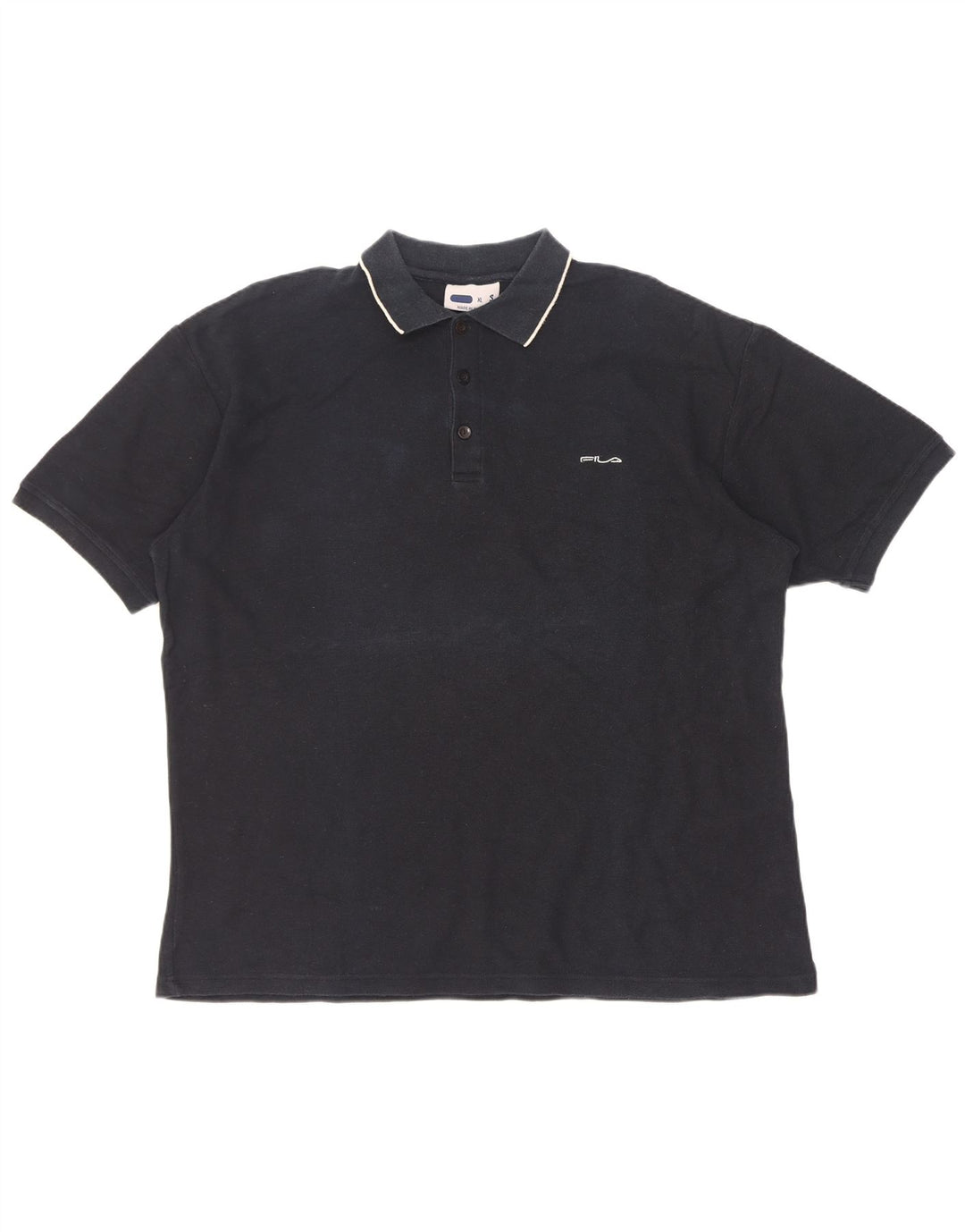 Camisa Polo Masculina Fila XL Algodão Preto