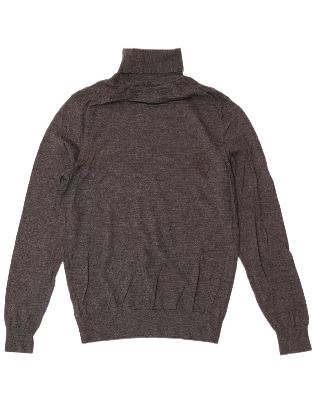 Tommy Hilfiger Suéter masculino com gola redonda, grande lã cinza