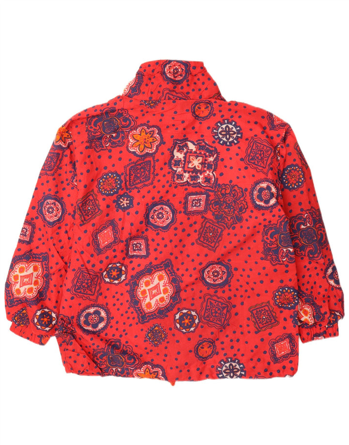 Jaqueta Anorak Oversized Feminina Etirel Reino Unido 14 Poliéster Floral Vermelho Médio