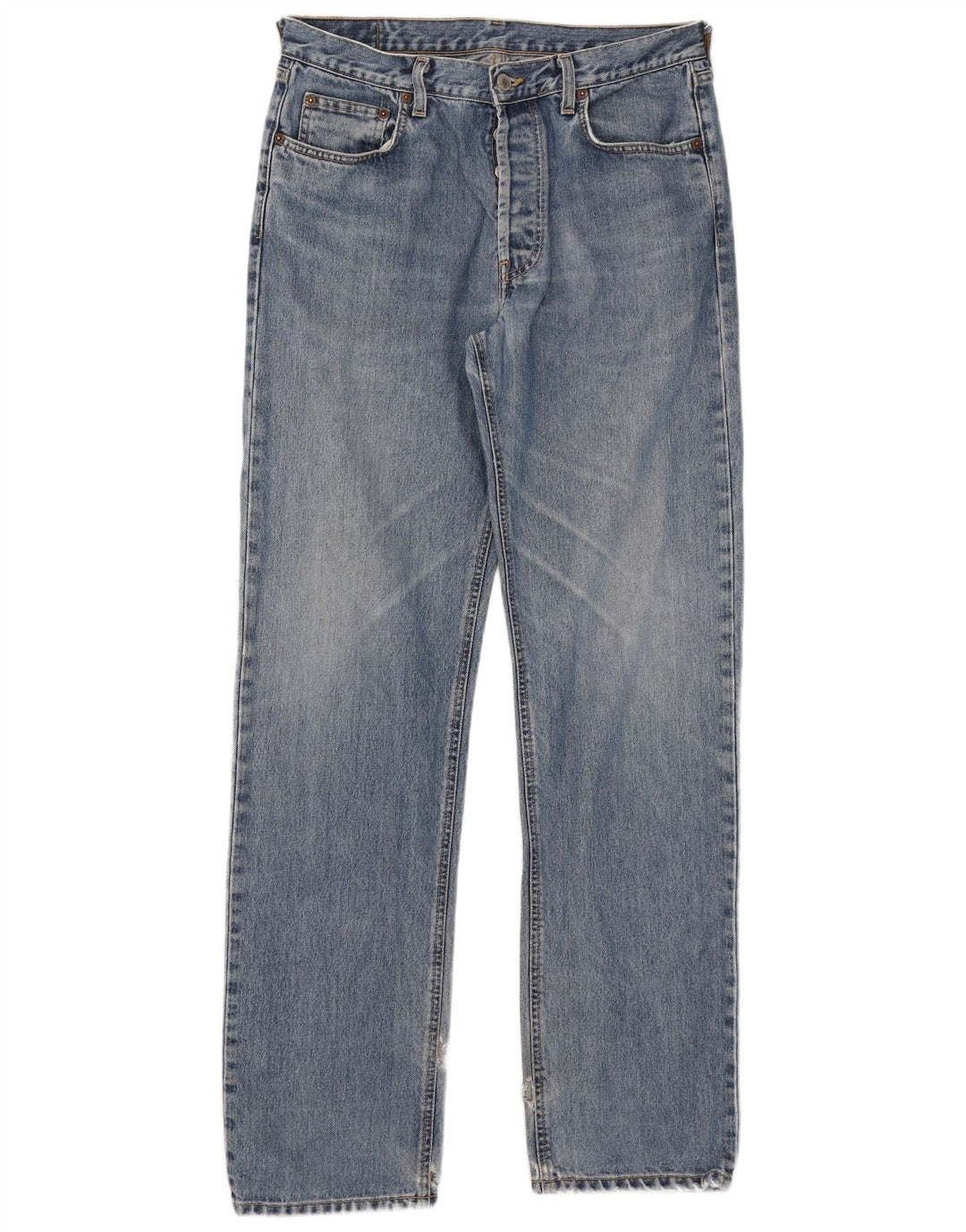 Rifle Mens Straight Jeans W34 L34 Azul Algodão