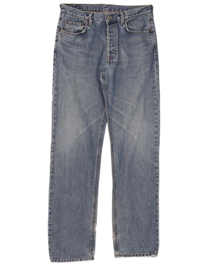 Rifle Mens Straight Jeans W34 L34 Azul Algodão