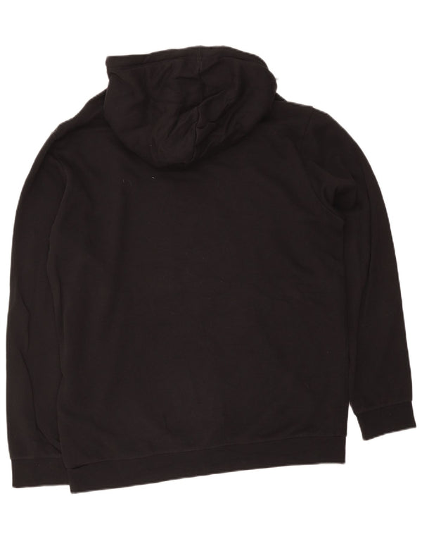Adidas Mens Hoodie Jumper Grande Algodão Preto