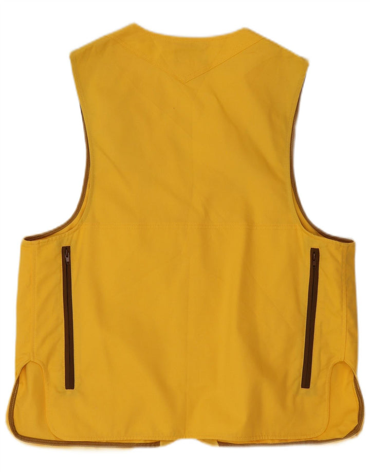Colete Utilitário Masculino VINTAGE UK 40 Grande Poliéster Colourblock Amarelo