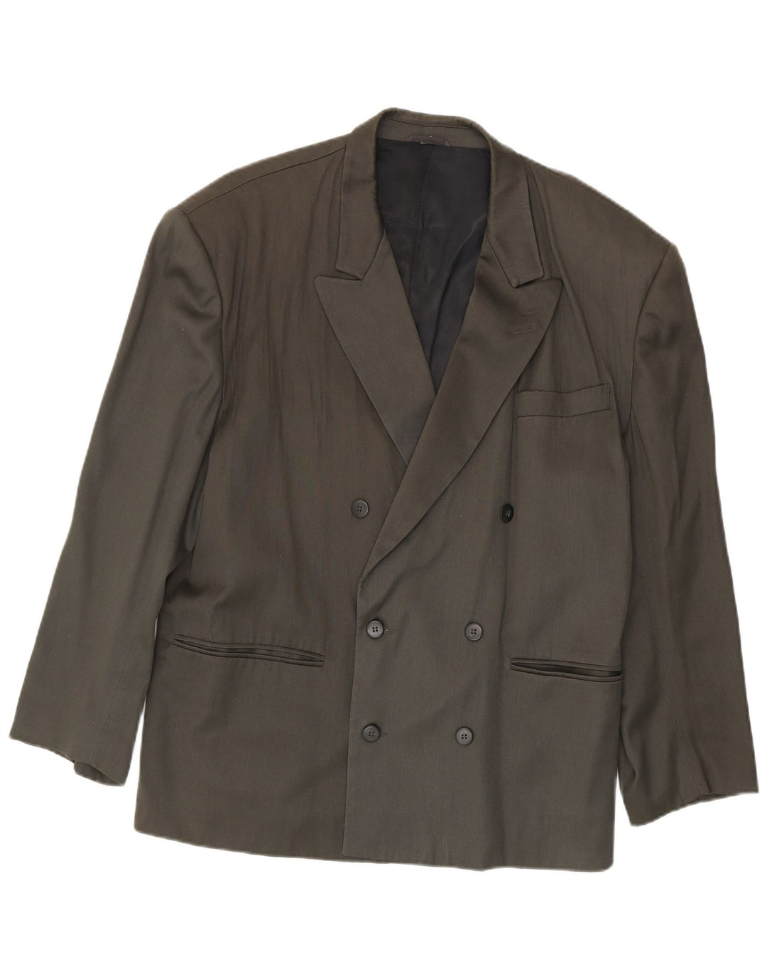 Jaqueta blazer masculina Ciao com peito duplo IT 50 grande lã cinza