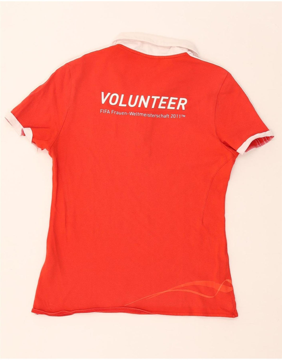 Adidas Womens Graphic Polo Shirt UK 14 Médio Algodão Vermelho