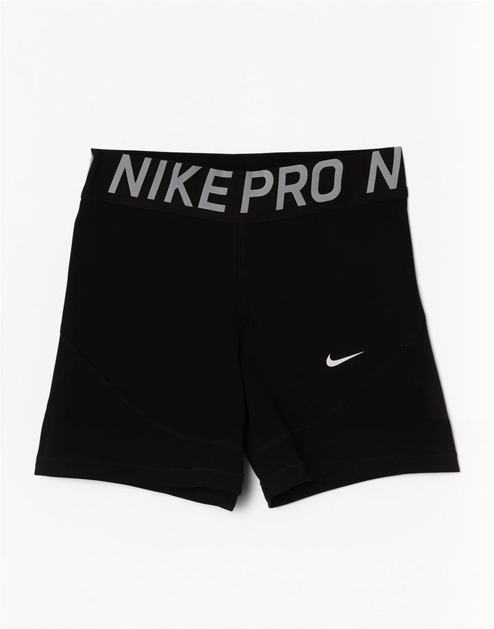 Shorts esportivos gráficos femininos Nike UK 8 pequenos pretos