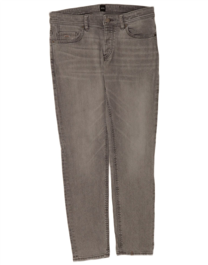 Hugo Boss Masculino Slim Jeans W34 L32 Algodão Cinza
