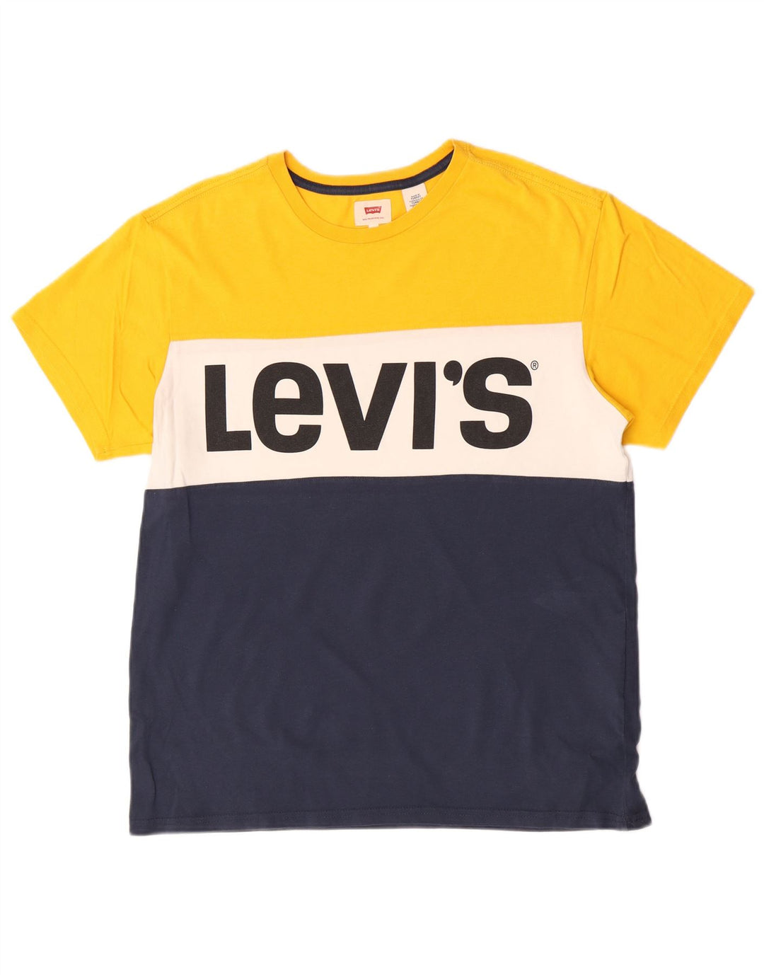 Camiseta gráfica masculina Levi's Top médio algodão colorblock multicolorido