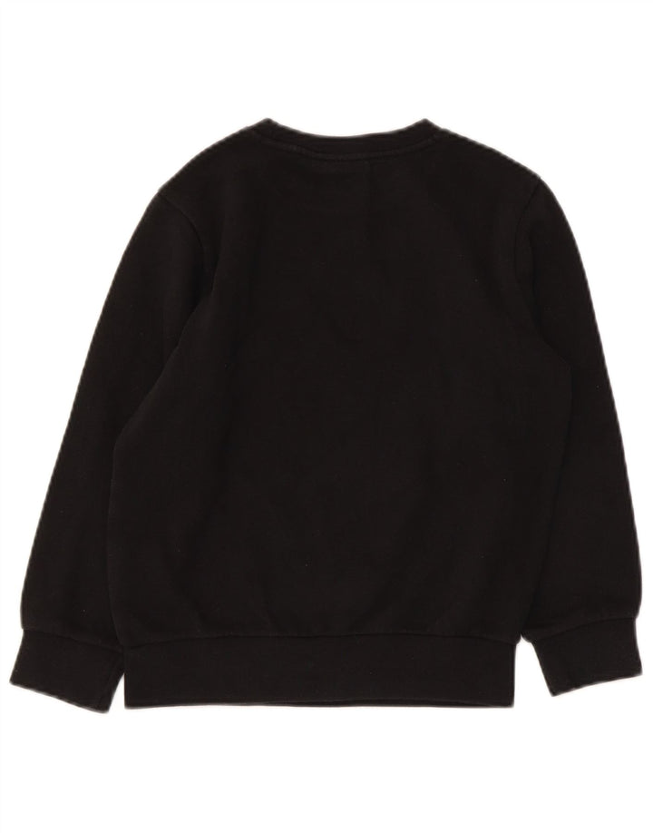 CHAMPION Boys Graphic Sweatshirt Jumper 7-8 Years Small  Black Cotton