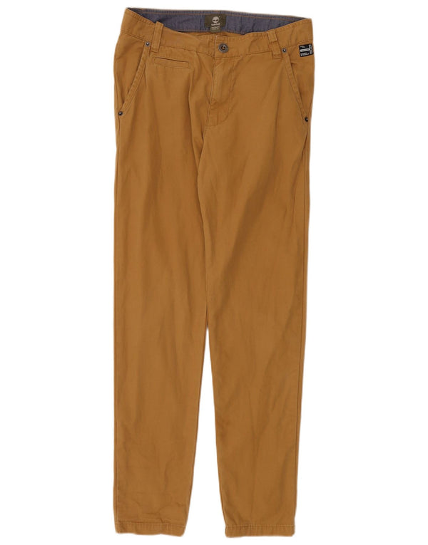 Calças Timberland Meninos Slim Chino 13-14 Anos W28 L25 Algodão Bege