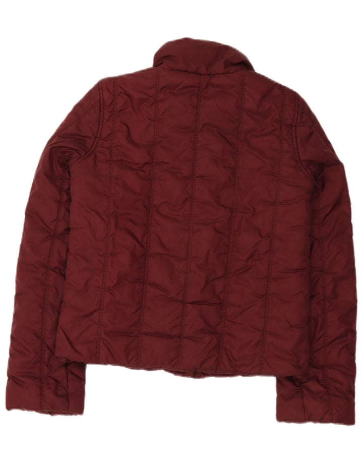 Jaqueta acolchoada feminina Guess UK 10 pequena Borgonha Nylon