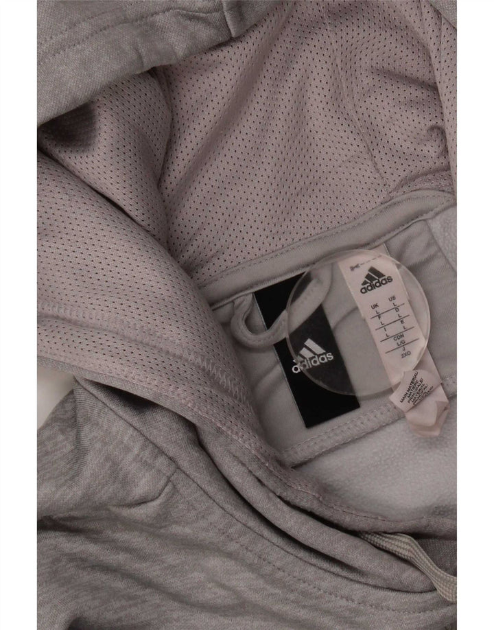 Adidas Mens Climawarm Graphic Hoodie Jumper Grande Cinza Poliéster