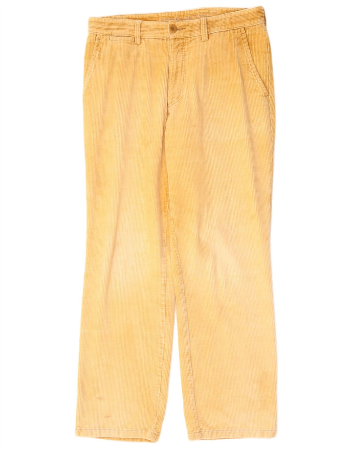 Calça masculina de veludo reto Camel Active W36 L32 algodão bege