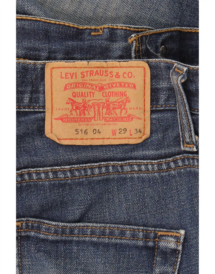 Calça jeans feminina Levi's 516 Flared W29 L34 azul marinho