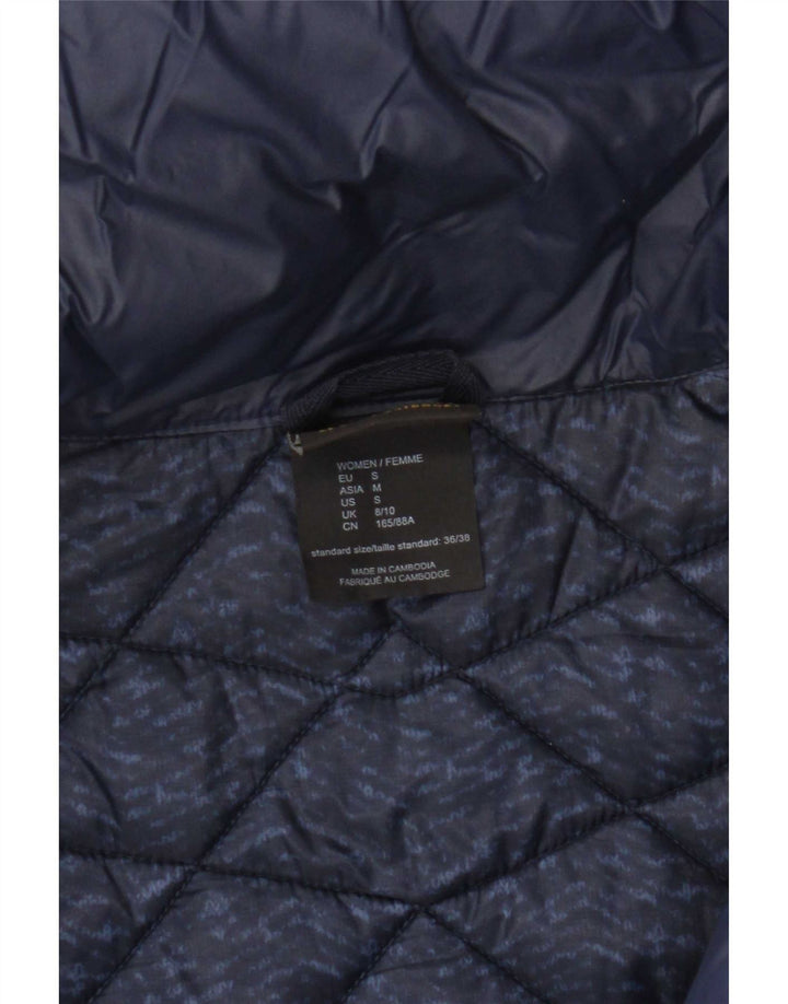 Jaqueta acolchoada feminina Jack Wolfskin Reino Unido 8/10 pequena azul marinho nylon
