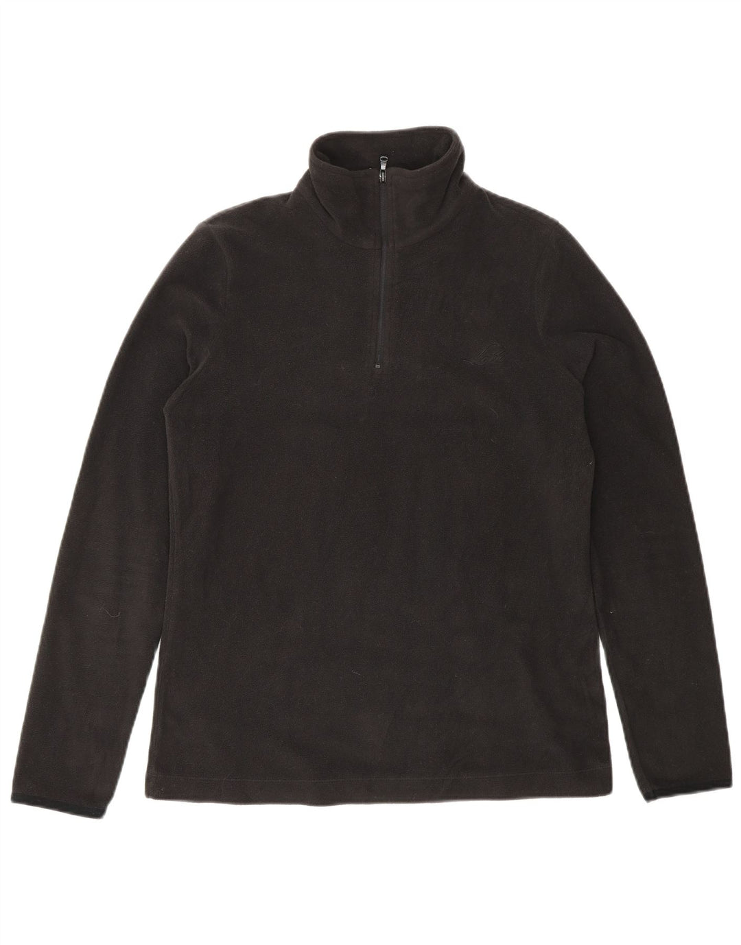 LOTTO Suéter feminino de lã com zíper e gola pequena preto