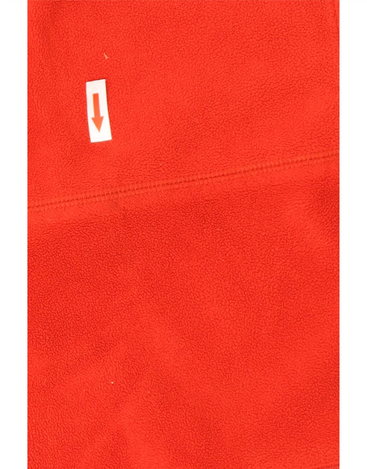 Asics Womens Zip Neck Fleece Jumper Médio Vermelho Poliéster