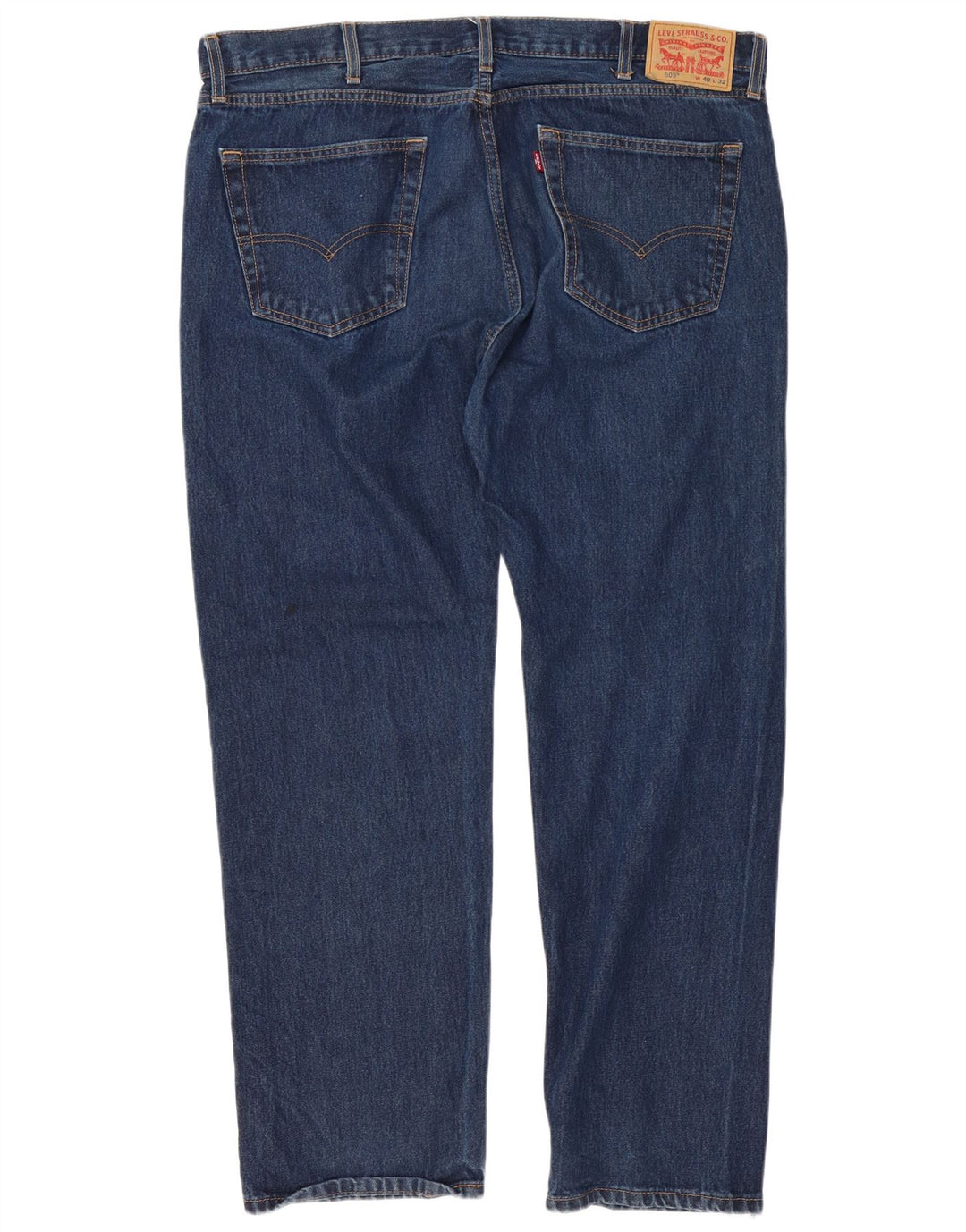 Levi's Masculino 505 Straight Jeans W40 L30 Azul Marinho Algodão