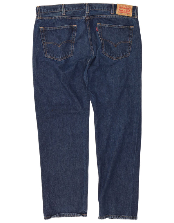 Levi's Masculino 505 Straight Jeans W40 L30 Azul Marinho Algodão