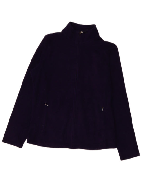 Jaqueta de lã feminina Marks & Spencer Reino Unido 12 poliéster roxo médio