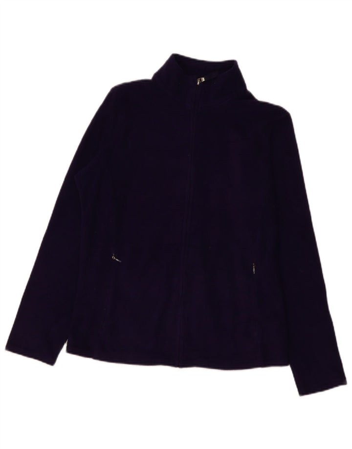 Jaqueta de lã feminina Marks & Spencer Reino Unido 12 poliéster roxo médio