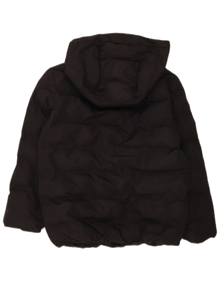Zara Jaqueta acolchoada com capuz para meninas 11-12 anos poliéster preto