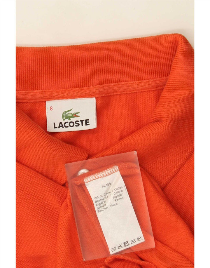 Camisa polo masculina Lacoste tamanho 8 3XL algodão laranja