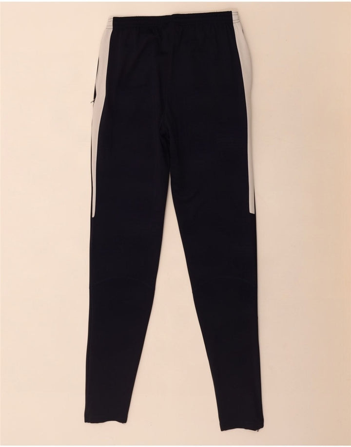 Calça de treino masculina Nike Dri Fit pequena azul marinho colorblock poliéster