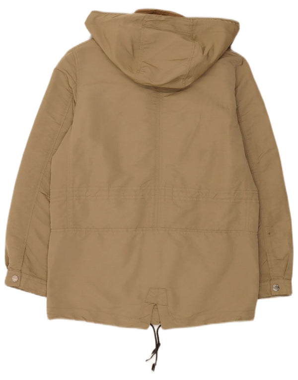 Jaqueta Parka feminina com capuz grande Massimo Dutti Reino Unido 6 XS Caqui