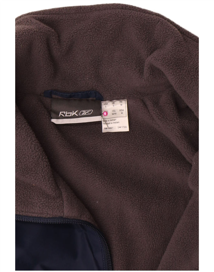 Jaqueta corta-vento masculina Reebok UK 36 pequena azul marinho poliamida