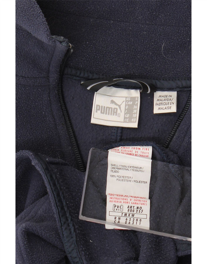 Jaqueta de lã feminina PUMA UK 10 pequena poliéster azul marinho