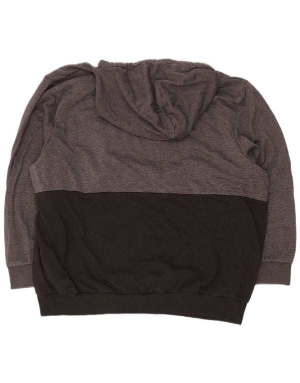 Jack & Jones moletom com capuz gráfico masculino 5XL algodão colorblock cinza