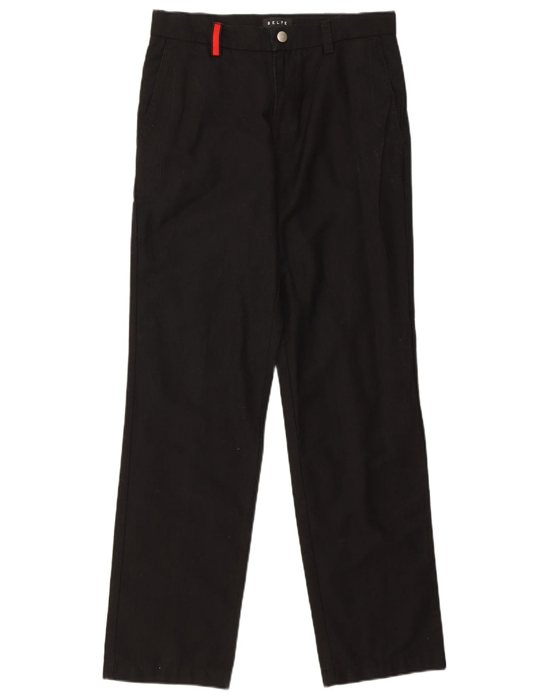 Belfe Mens Calças UK 30 W30 L31 Algodão Preto