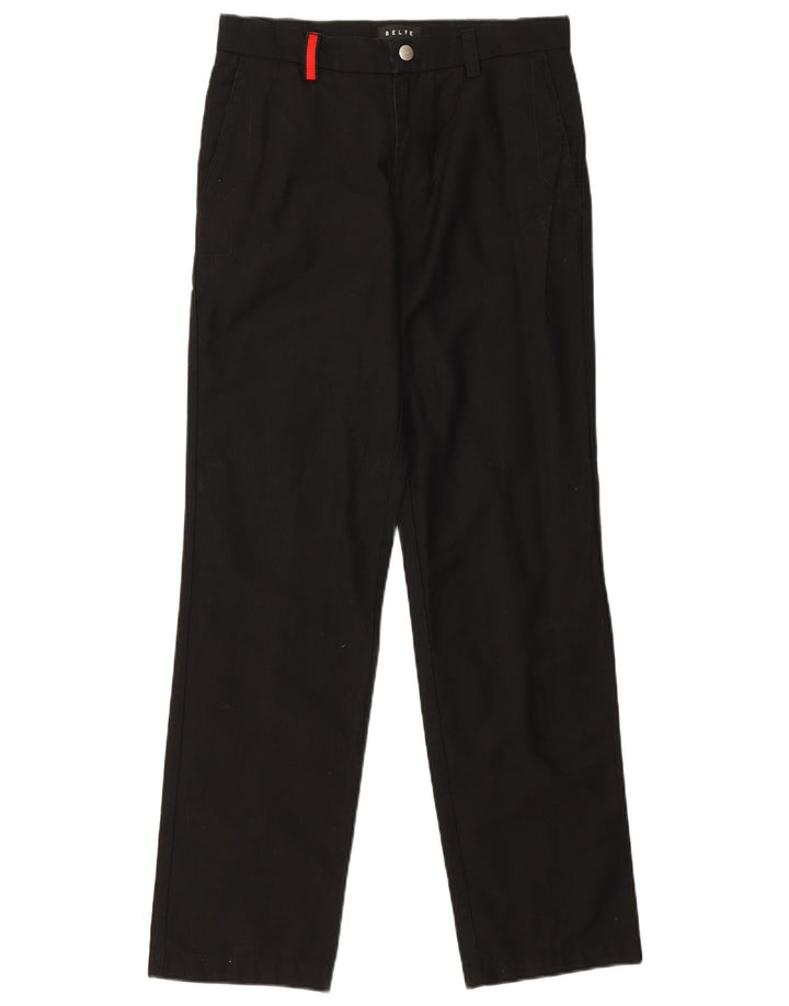 Belfe Mens Calças UK 30 W30 L31 Algodão Preto
