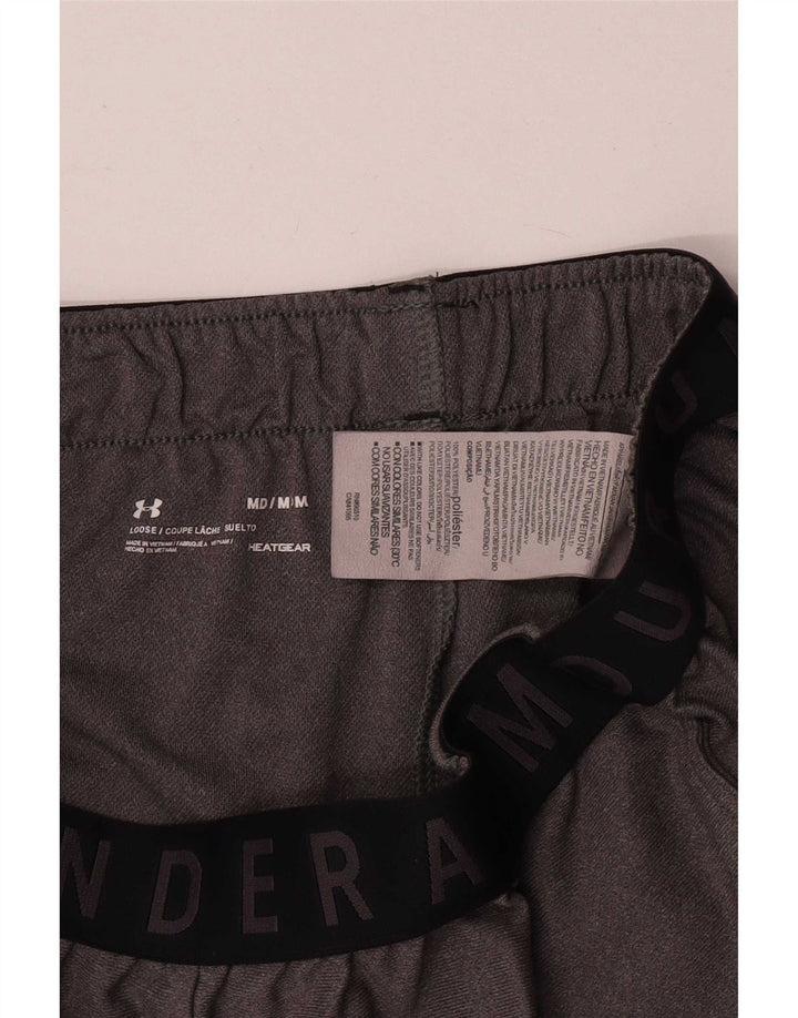 Shorts esportivos femininos Under Armour UK 12 esportes de poliéster cinza médio