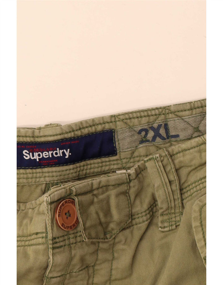 Shorts cargo masculino Superdry 2XL W40 algodão cáqui