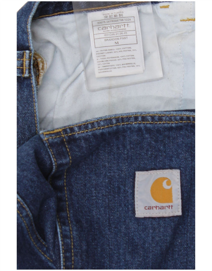 CARHARTT Calça jeans masculina cônica média W36 L29 algodão azul