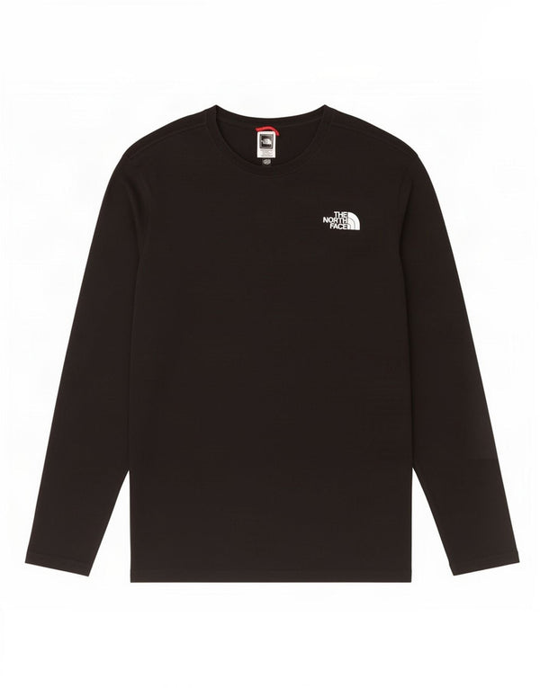 Top gráfico masculino The North Face manga comprida pequeno algodão preto