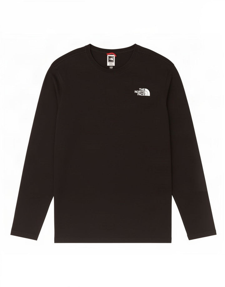 Top gráfico masculino The North Face manga comprida pequeno algodão preto