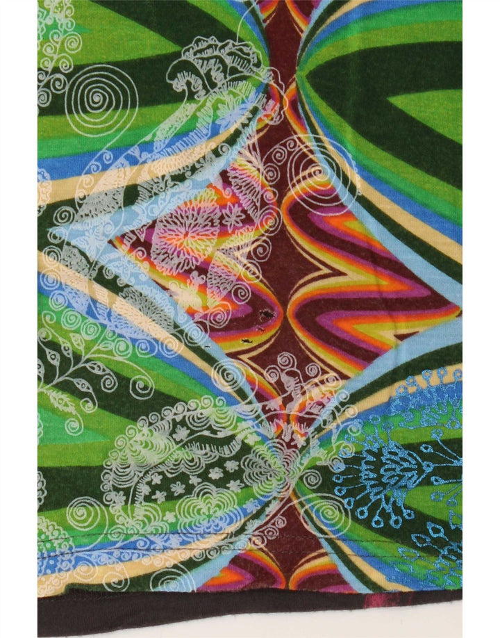 Desigual Camiseta Feminina Gráfica Top UK 12 Média Borboleta Multicolorida
