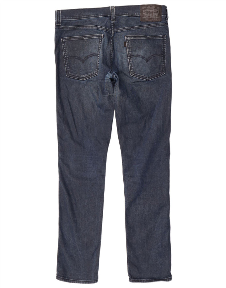 LEVI'S Masculino 511 Cropped Slim Jeans W33 L23 Azul Marinho Algodão