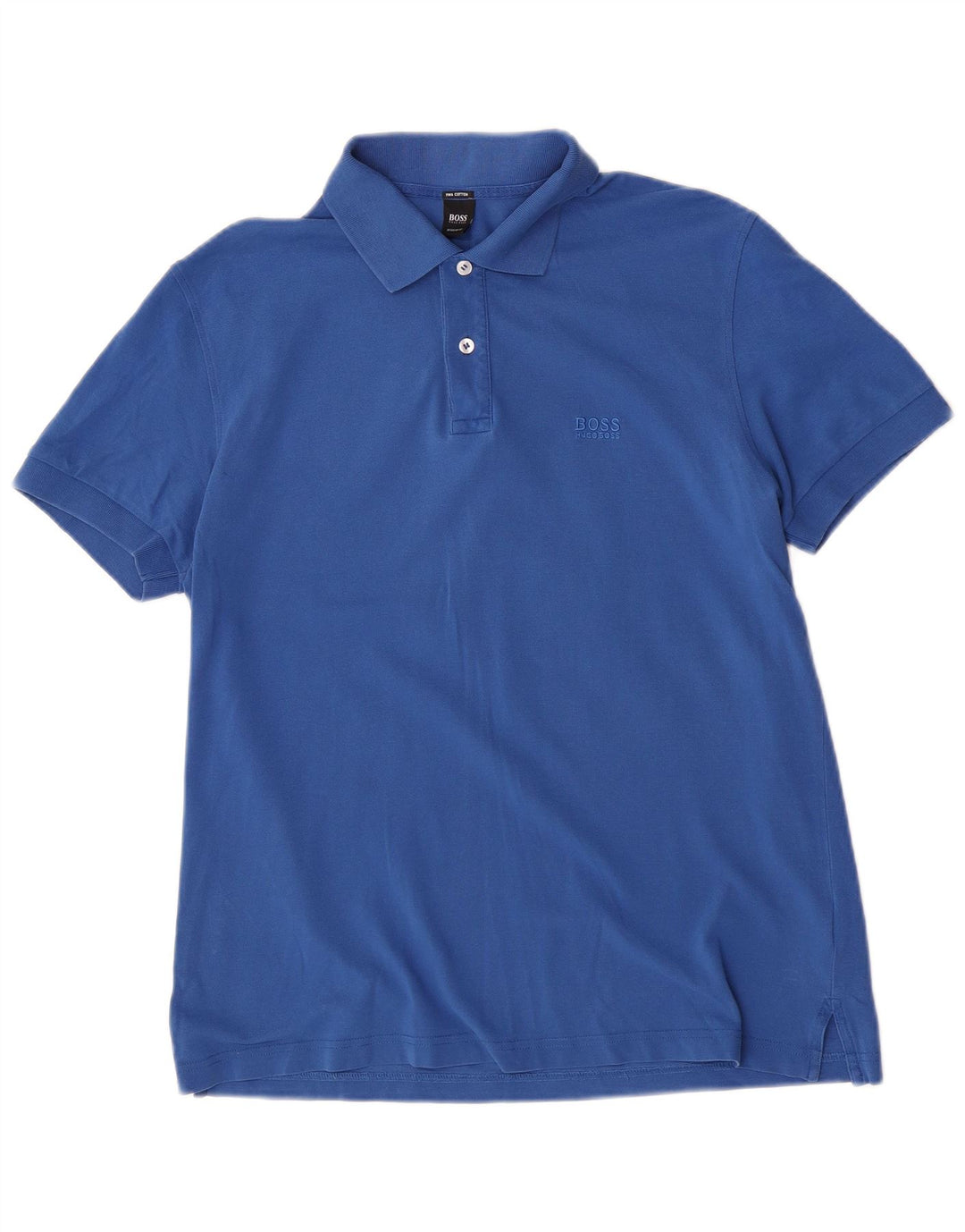 Camisa polo masculina Hugo Boss Regular Fit grande algodão azul